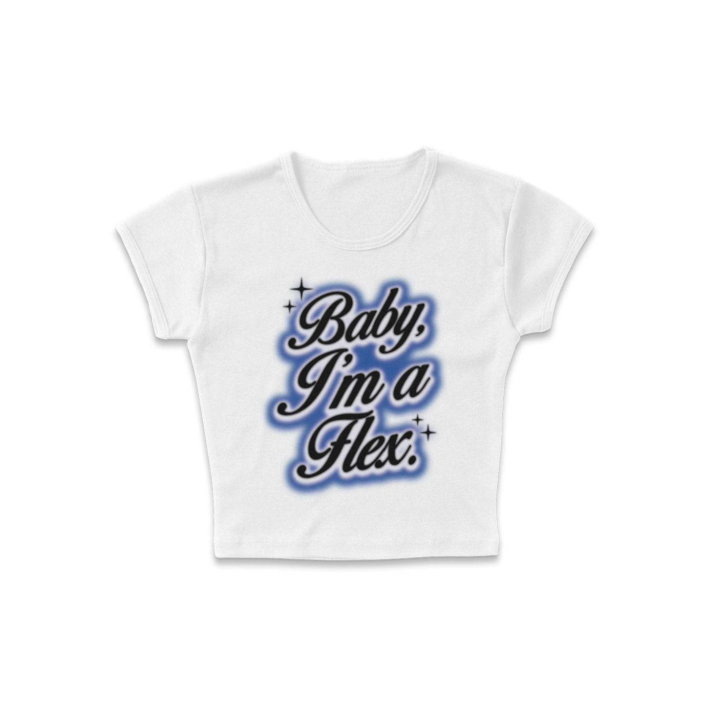 Flex Baby Rib Tee (White)