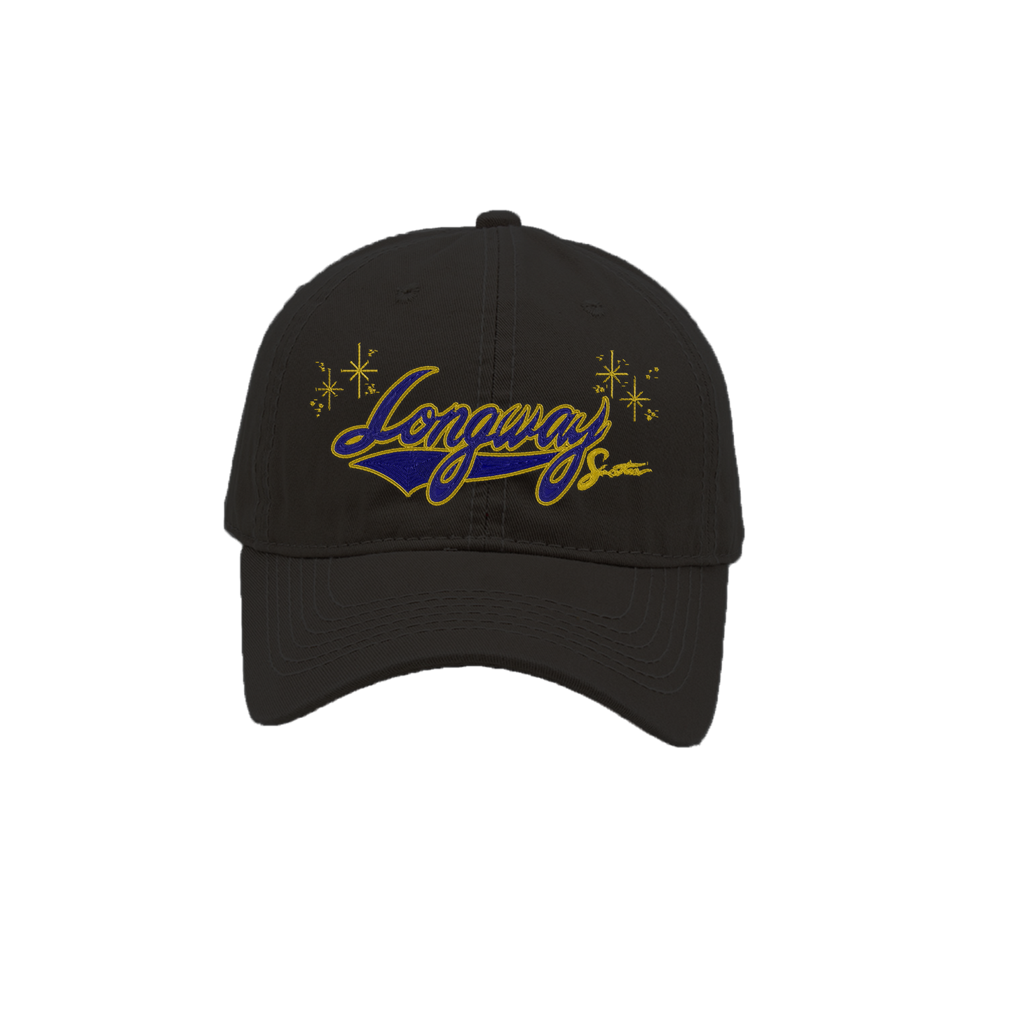 Longway Script Black Dad Hat