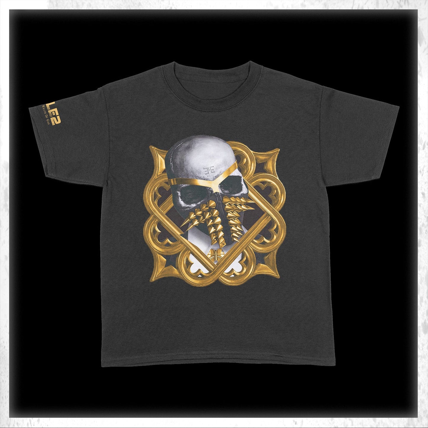 Gold Wreath - Black T-Shirt