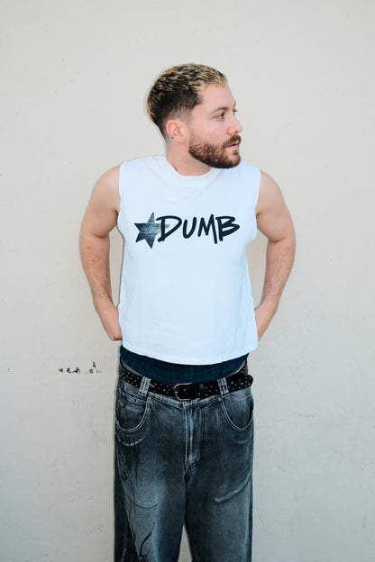 JORDY - DUMB Muscle Tee (Black Logo)