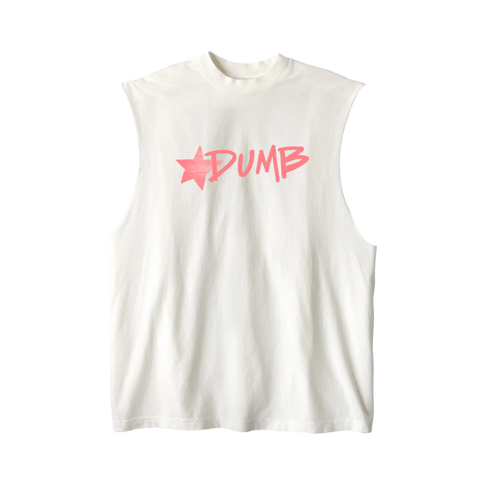 JORDY - DUMB Muscle Tee (Peach Logo)