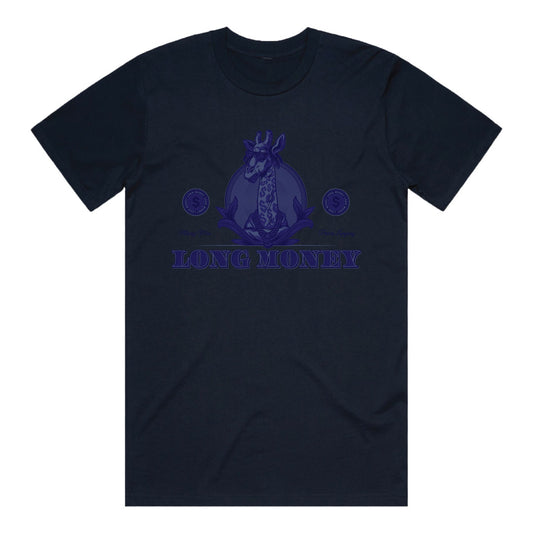 Long Money- Navy Tee