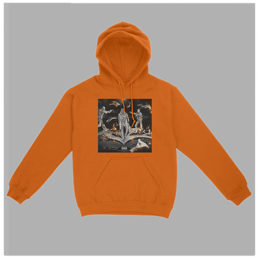 Living In History Album Cover Orange Hoodie