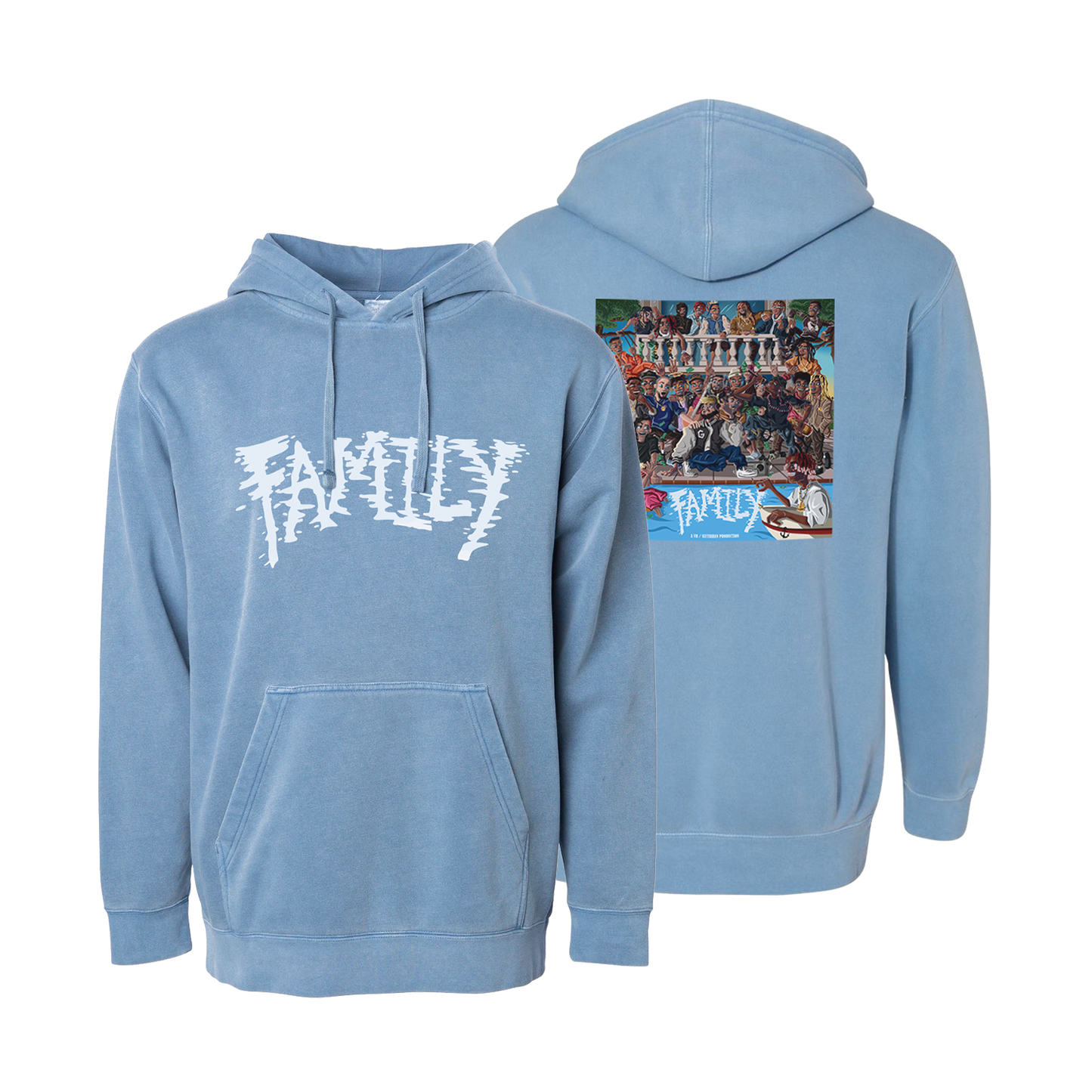 DJ Scheme - Blue FAMILY Album Hoodie